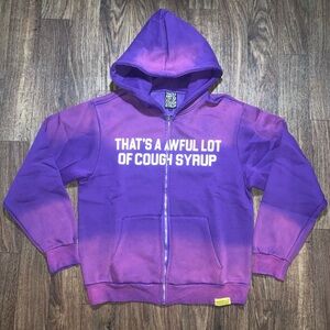 Purple ALOCS Zip-Up Hoodie